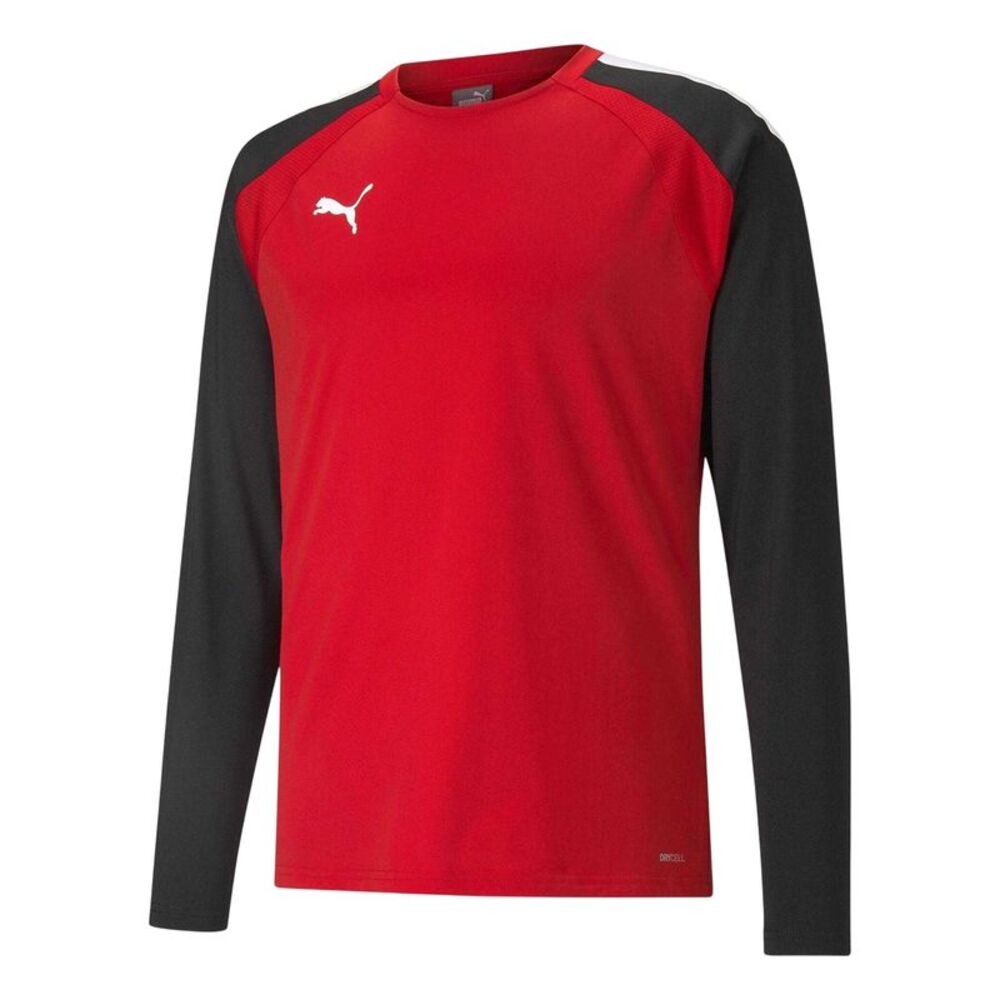 Puma Mens TeamLIGA Long-Sleeved T-Shirt / Red/Black